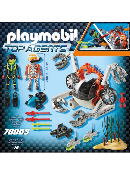 PLAYMOBIL 70003 Top-Agenten SPY TEAM Unterwasserroboter - B07JKWNS1V