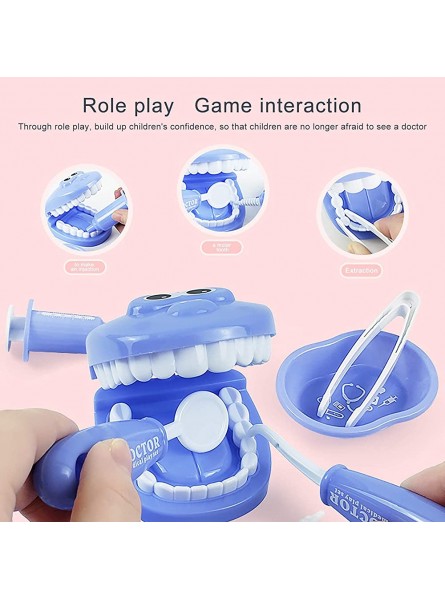 9pcs Kinder Zahnheilkunde Arzt Krankenschwester Spielzeug Spielhaus Medizinisches Spielzeug Simulation Zahnarzt Set - B09CQ6QQDT