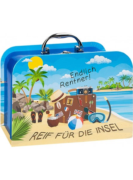 alles-meine.de GmbH 2 TLG. Set Kinderkoffer Koffer Kofferset in 2 verschiedenen GRÖßen Reif für die Insel endlich Rentner ! incl. Name Kofferset für Spielzeug u.. - B087BG8G29