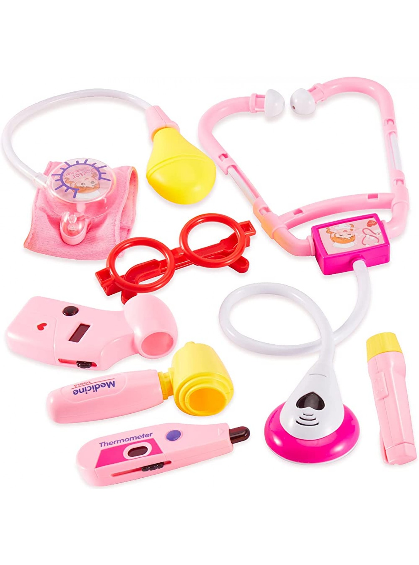 HERSITY Arzt Kinder Spielzeug mit Ton und Licht Geschenke für 3 4 5 Jahre Mädchen Junge Kinder - B08LZCK4JY