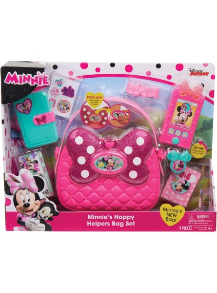 Disney Minnie modische Tasche 8 Zubehörteile mit Sound-und Lichtfunktionen Spielzeug für Kinder ab 3 Jahren McN08 - B097HL1FHR