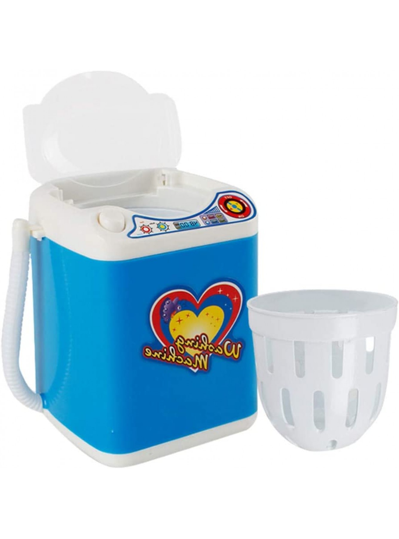 Hukz Kinderwaschmaschine Toy Mini Washing Machine Miniatur Wäsche Spielset Waschmaschine Kinder Spielzeug Kinder-Rollenspiele Haushaltsspielzeug Makeup Brush Cleaner Device Blau - B07S1FR51Y