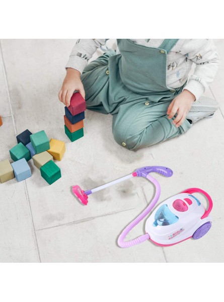 NUOBESTY Kinder Staubsauger Spielzeug Elektrische Staubabscheider Spielzeug So Tun Als Würden Kinder Kinderspielzeug Weiß + Pink + Blau Putzen - B08J9W8TNC