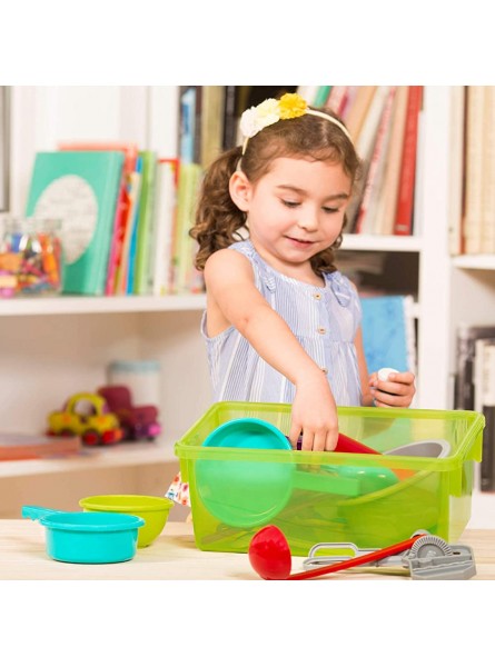 Battat Kinderküche Zubehör Geschirr Set und Topfset – Kinder Kochgeschirr für Spielküche – Spielzeug Küchenzubehör Spielgeschirr ab 3 Jahre 21 Teile - B01MUDW9Y1