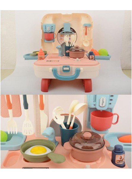 Wpond Kinder-Küchenspiel-Set mit Aufbewahrungsbox tragbar Spielzeug DIY für Mädchen und Jungen LZ04W Typ Rot - B09DPCKSP4