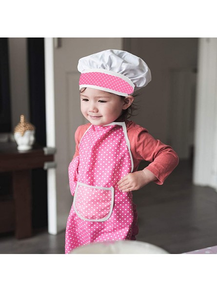 YMWALK Kinder-Backset Kinder-Pink-Chef-Set für die Küche Rollenspielset für Kleinkinder Koch- und Backset für Kleinkinder mit Schürze Kochmütze Kochhandschuh und Hot Pad für Mädchen ab 3 Jahren - B08R77VT4W