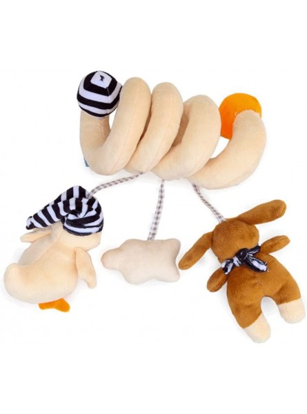 NiseWuds Baby Spiralhänge Spielzeug Cartoon Kinderwagen Krippe Spielzeug Plüsch Tierziehssensorisches Spielzeug mit Bulit-in-Musikbox für Kleinkind-musikalisches Rasselspielzeug - B0B8TCMHHX