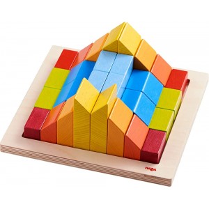 HABA 304854 3D-Legespiel Creative Stones kreatives Legen Bauen und Spielen mit bunten Regenbogenfarben Holzspielzeug ab 2 Jahren - B07NHN1B5Y