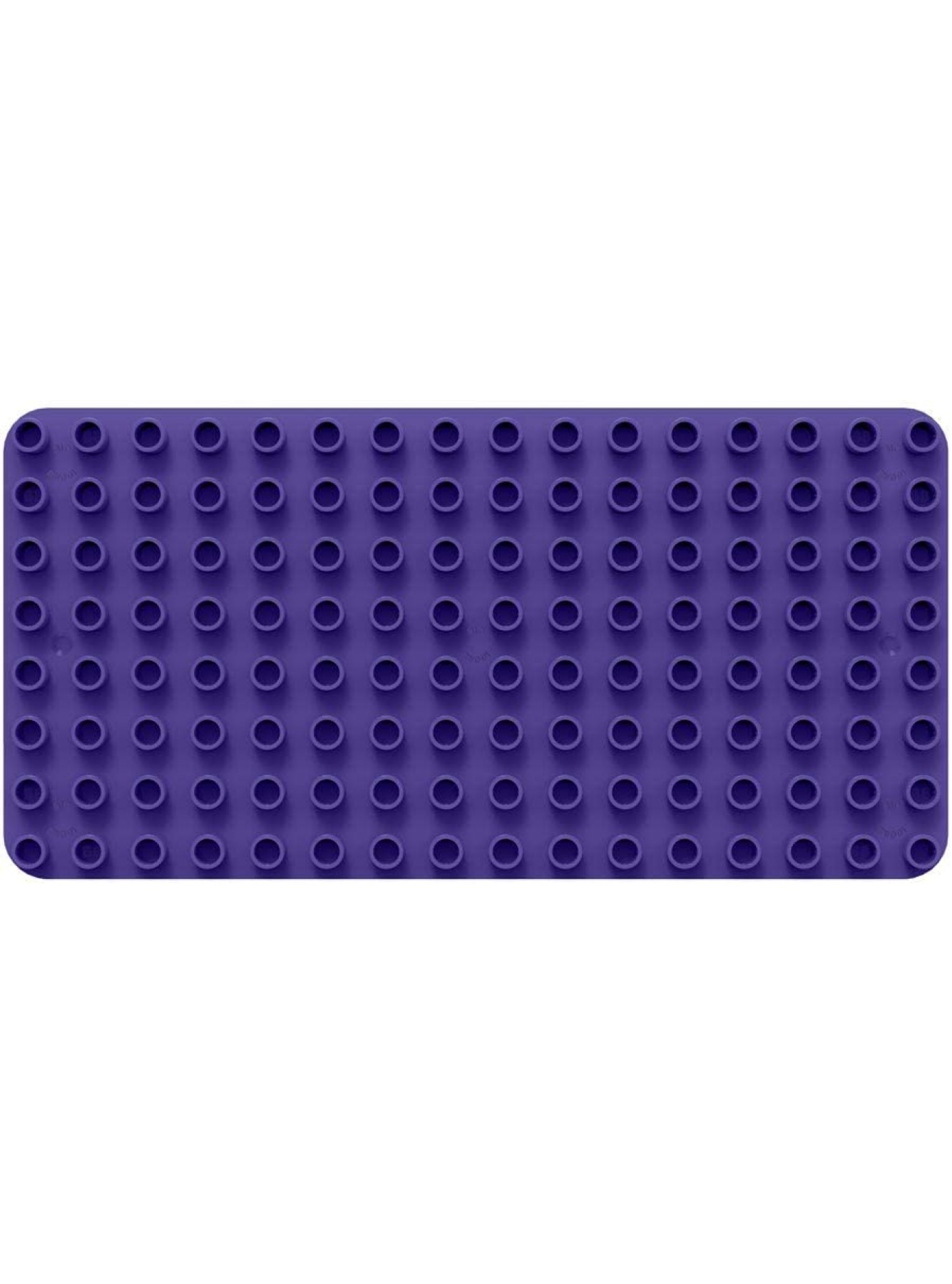 BiOBUDDi BB-0017-L Grundplatte Bausteine kompatibel zu anderen Marken hergestellt aus Bio Kunststoff Grundbauplatte in lila ca. 25,5 x 13 x 0,5 cm besonders umweltfreundlich - B0793G9KQV