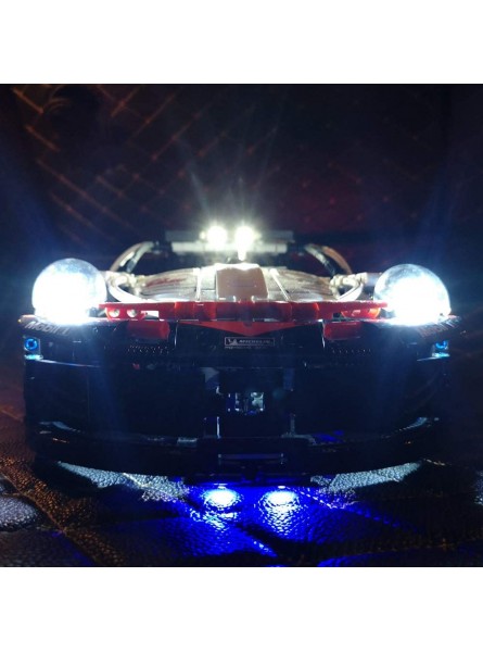 BSPAS LED Beleuchtungsset für Lego 42096 Technic Porsche 911 RSR Upgrade Beleuchtung Licht Set für Lego Porsche 911 RSR 42096 Nicht Enthalten Lego Modell mit Fernbedienung - B08MWNNQ78