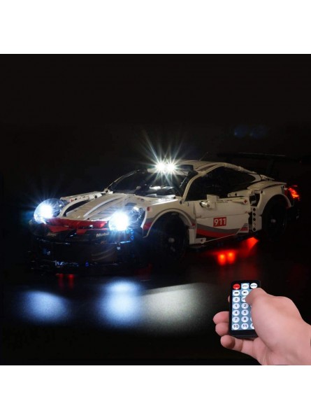 BSPAS LED Beleuchtungsset für Lego 42096 Technic Porsche 911 RSR Upgrade Beleuchtung Licht Set für Lego Porsche 911 RSR 42096 Nicht Enthalten Lego Modell mit Fernbedienung - B08MWNNQ78