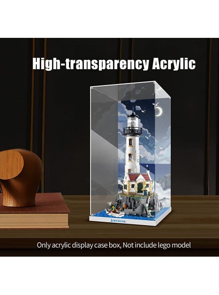 cooldac Acryl Vitrine Box für Lego Motorisierter Leuchtturm 21335 staubdicht Transparent Clear Display Box Vitrine Das Modell Nicht enthalten - B0BLH1H7WK