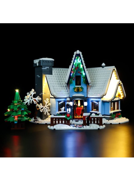 Hosdiy Beleuchtung Set für Besuch des Weihnachtsmanns Modell Kompatibel mit Lego 10293 Led Licht Nur Beleuchtung Ohne Bausteine Modell Classic Version - B09GMBWX7S