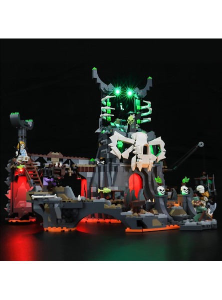 Hosdiy Beleuchtung Set für Verlies des Totenkopfmagiers 71722 Led Licht Beleuchtungsset für Lego 71722 Nur Beleuchtung Ohne Modell Set - B099JYXJLL