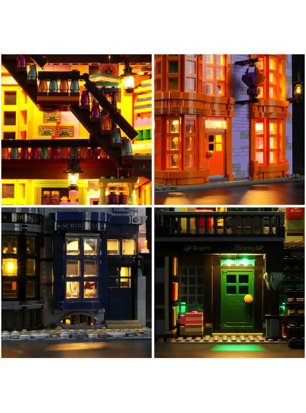 Hosdiy Beleuchtung Set für Winkelgasse Modell Led Licht Beleuchtungsset Kompatible mit Lego 75978 Nur Beleuchtung Ohne Modell Set - B09CLKW739