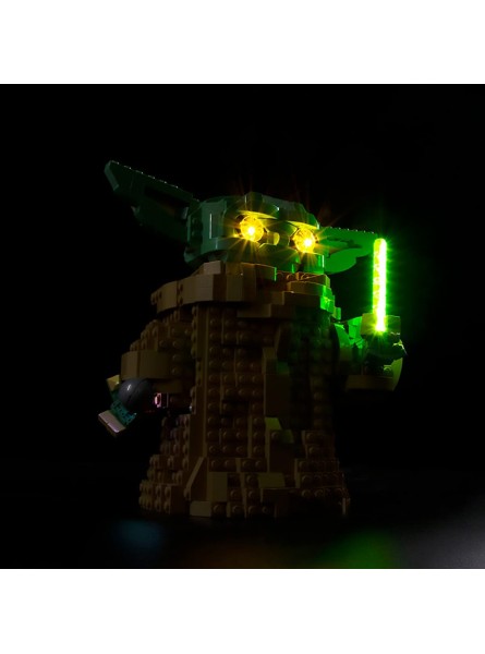 Hosdiy Beleuchtung Set für Yoda Baby The Mandalorian 75318 Modell Led Licht Kompatibel mit Lego 75318 Nur Beleuchtung Ohne Bausteine Modell - B09JKLW6WK
