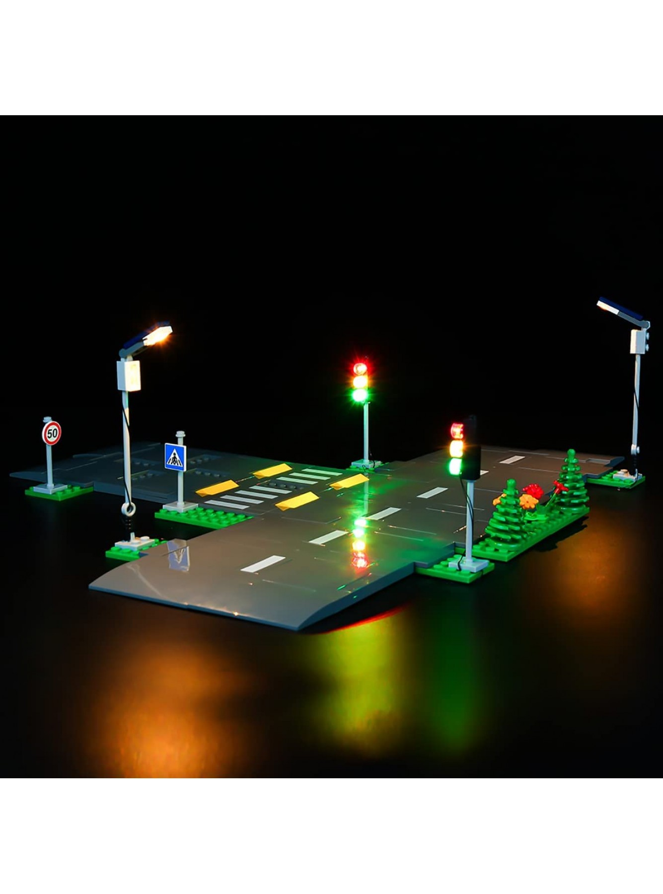 Hosdiy Beleuchtung Set Kompatibel mit Lego 60304 City Straßenkreuzung mit Ampeln Led Licht Beleuchtungsset Nur Beleuchtung Ohne Modell Set - B09JZCCX1V