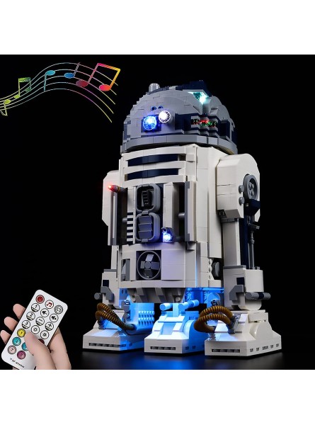 Hosdiy Beleuchtung Set mit Fernbedienung Musik Kompatible mit Lego R2-D2 75308 Led Licht Beleuchtungsset Nur Beleuchtung Ohne Modell Set - B09FT5BXTM