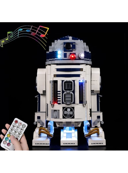 Hosdiy Beleuchtung Set mit Fernbedienung Musik Kompatible mit Lego R2-D2 75308 Led Licht Beleuchtungsset Nur Beleuchtung Ohne Modell Set - B09FT5BXTM