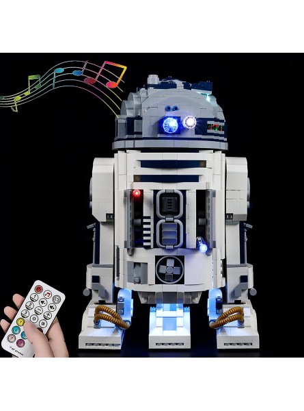 Hosdiy Beleuchtung Set mit Fernbedienung Musik Kompatible mit Lego R2-D2 75308  Led Licht Beleuchtungsset Nur Beleuchtung Ohne Modell Set - B09FT5BXTM