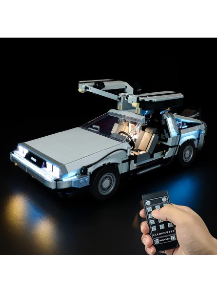 Hosdiy Fernbedienung LED Beleuchtung Set für Delorean DMC-12 Zurück in die Zukunft Modell Kompatibel mit Lego 10300 Led Licht Nur Beleuchtung Ohne Bausteine Modell Classic RC Beleuchtung - B0B35V5ZX5