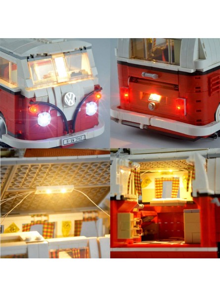LODIY Beleuchtung Licht LED Beleuchtungsset für Volkswagen T1 Campingbus 10220 kompatibel mit Lego 10220 Nicht Enthalten Modell - B08FC69H7F