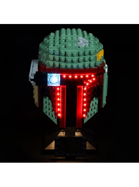 LODIY Beleuchtung Licht Set für Boba Fett Helm Beleuchtung für Lego 75277 NUR Licht Nicht Enthalten Modell Classic Version - B093PQWYMS