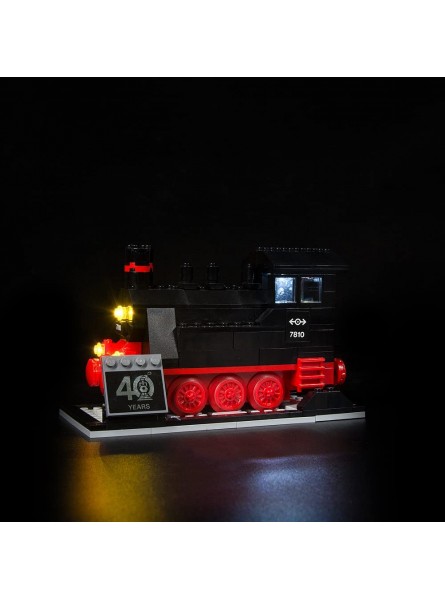 LODIY Beleuchtung Licht Set für Lego Lokomotive 40 Jahre Eisenbahn LED Beleuchtungsset Kompatibel mit Lego 40370 Nicht Enthalten Modell - B08FFSY418