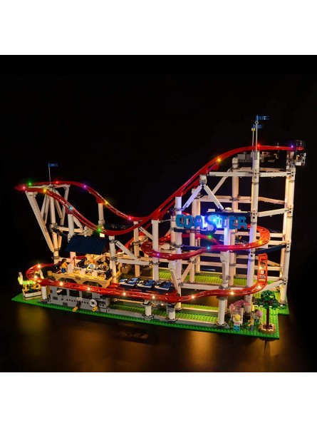 LODIY Upgrade Beleuchtung Lichtset Ferngesteuert für Lego Creator Expert Achterbahn 10261 LED Beleuchtungsset Kompatibel mit Lego 10261 Nicht Enthalten Lego Modell Mit RC - B08DR7P5L4