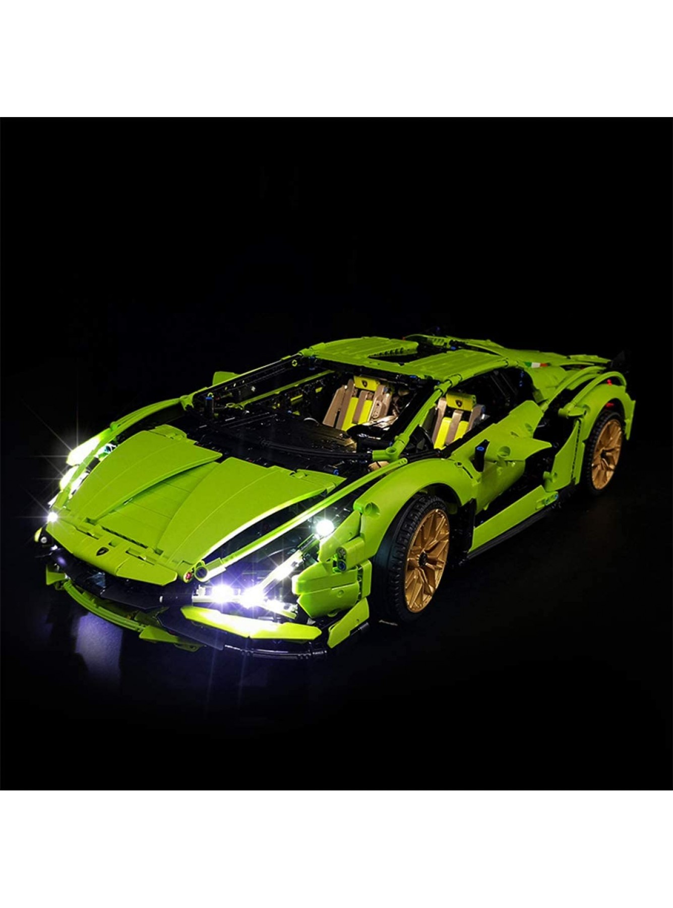 PEXL Beleuchtung Licht Set für LEGO Technik Lamborghini Sián FKP 37 LED Beleuchtungsset Kompatibel mit Lego Technic Lamborghini Sián FKP 37 42115 Ohne Lego Set - B089VX237T