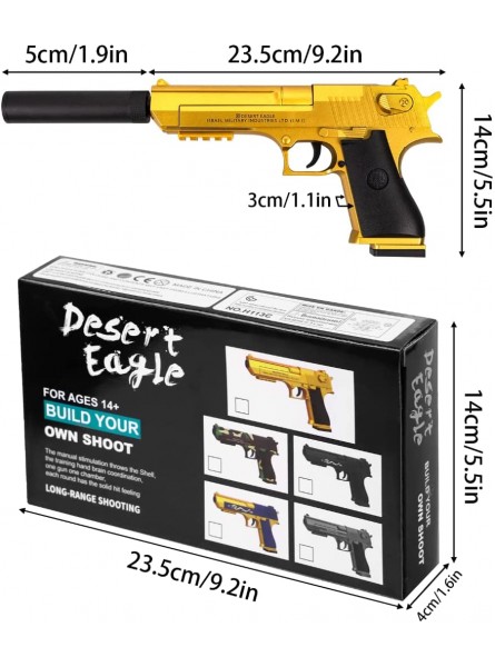 Moocuca Spielzeugpistole für Kinder,Schaumstoff-Blaster mit Schalldämpfer,Pistole Kinder,50 Darts,16-Dart-Clips,für Sichere Spiele - B0BC7LK7GG