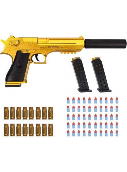 Moocuca Spielzeugpistole für Kinder,Schaumstoff-Blaster mit Schalldämpfer,Pistole Kinder,50 Darts,16-Dart-Clips,für Sichere Spiele - B0BC7LK7GG