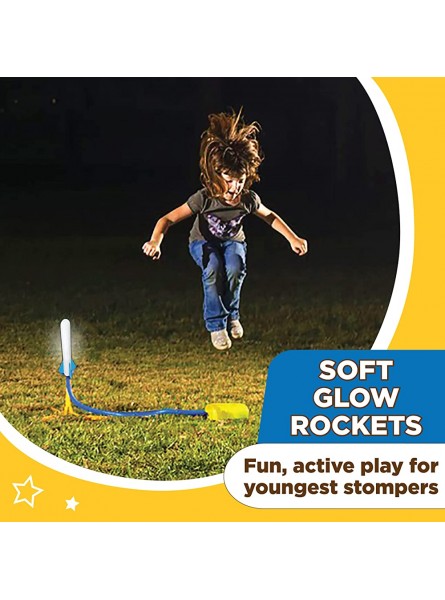 Stomp Rocket Original Jr. Glow Raketenwerfer 4 Raketen und Spielzeug Startrampe – Leuchtet im Dunkeln STEM Mint Geschenk für Jungen und Mädchen ab 3 Jahren – Spielspass für das ganze Jahr - B00000K3BR