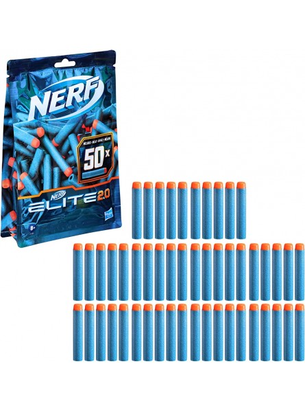 NERF Elite 2.0 50er Dart Nachfüllpackung – 50 Elite 2.0 Darts – kompatibel Blastern die Elite Darts verwenden - B087Z9PDCM