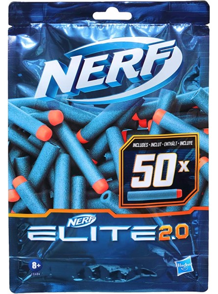 NERF Elite 2.0 50er Dart Nachfüllpackung – 50 Elite 2.0 Darts – kompatibel Blastern die Elite Darts verwenden - B087Z9PDCM
