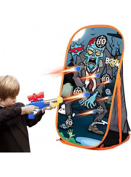 Quanquer Schießen Zielscheibe Spiel Kinder Jungen Spielzeug für Nerf Gewehre Zombie Schießscheibe mit Netz Indoor Outdoor Spielzeug Geschenke für 5 6 7 8 9 10+ Jahre alt Junge Mädchen - B09PZ1MJ3L