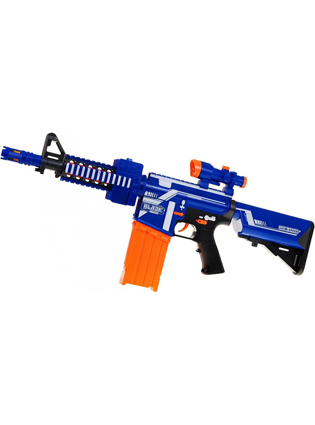 Ramiz Elektrogewehr Blaze Storm Gun Blau für Kinder 8+ Jungen 20 Weichschaumkugeln Schaumstoff-Blaster - B08VWZ7H46
