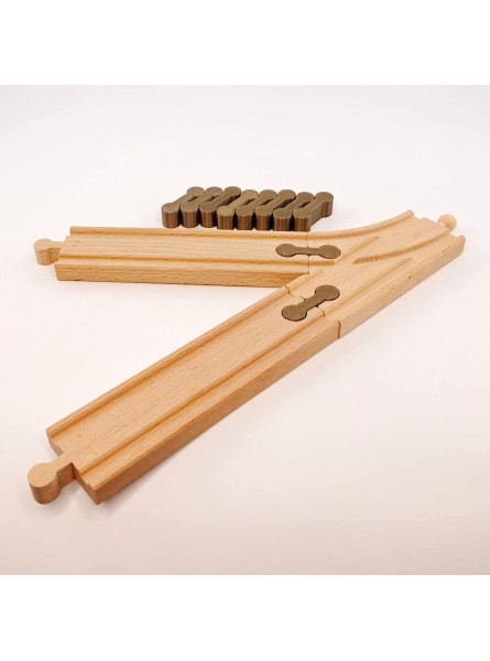 3DJunkies Holzschienen Adapter Verbinder passend kompatibel für Thomas Brio IKEA Holzschienen 10 Stück HSV0001 - B09N75WQWD