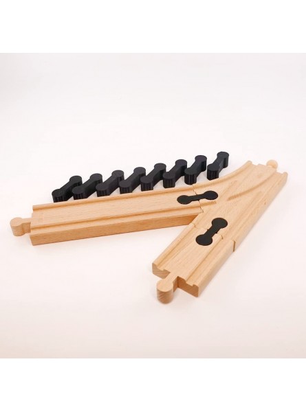 3DJunkies Holzschienen Adapter Verbinder passend kompatibel für Thomas Brio IKEA Holzschienen 10 Stück HSV0001 - B09N4WTJ89