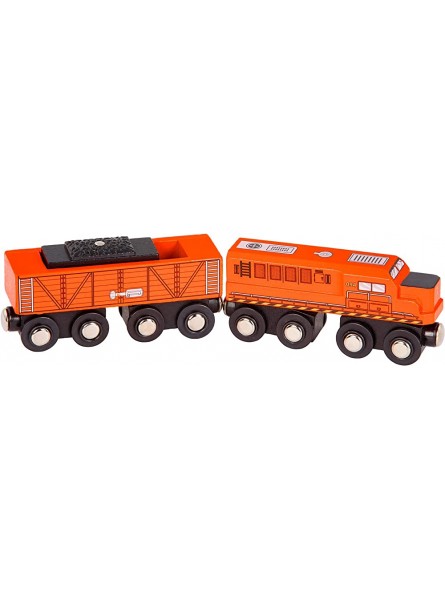 Battat 6-teiliges Set Holzeisenbahn Lokomotiven und Güterzüge – Zug Spielzeug aus Holz ab 3 Jahre - B08SC9D1VZ