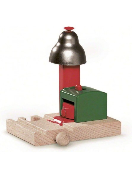 Brio 33696 Langholzwagen & World 33754 Magnetisches Glockensignal – Eisenbahnzubehör Holzeisenbahn – Kleinkinderspielzeug empfohlen für Kinder ab 3 Jahren - B07PRKTX3B