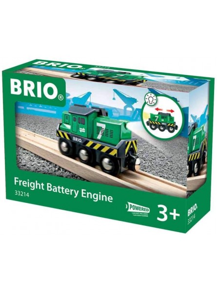 BRIO World 33757 Hebebrücke – Eisenbahnzubehör für die BRIO Holzeisenbahn – Kleinkinderspielzeug empfohlen für Kinder ab 3 Jahren & Bahn 33214 Batterie-Frachtlok - B08S4BSZKB