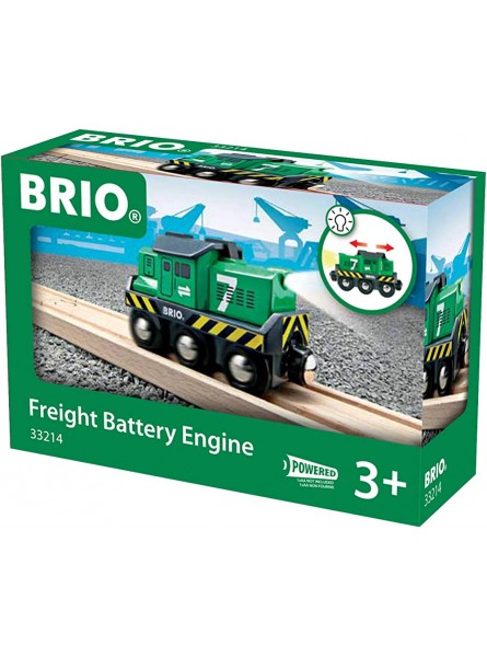 BRIO World 33757 Hebebrücke – Eisenbahnzubehör für die BRIO Holzeisenbahn – Kleinkinderspielzeug empfohlen für Kinder ab 3 Jahren & Bahn 33214 Batterie-Frachtlok - B08S4BSZKB