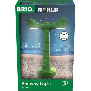BRIO World 33836 LED-Schienenbeleuchtung Zubehör Holzeisenbahn Empfohlen ab 3 Jahren - B08LN97CSV