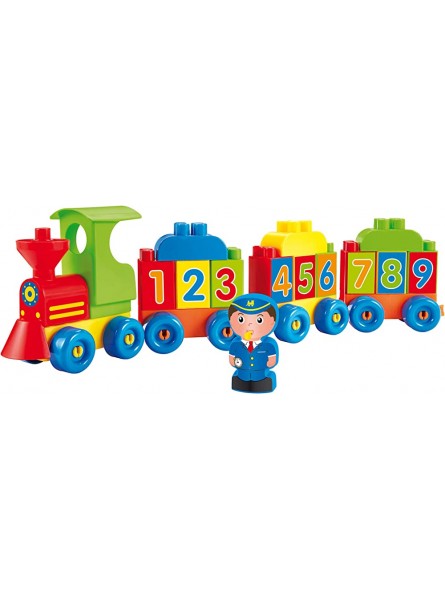 Ecoiffier – Abrick Baustein-Zug – Spielzeug-Eisenbahn mit Zahlen und Buchstaben Lernspielzeug Alphabet und Zahlen lernen für Kinder ab 18 Monaten - B0842PHYN9