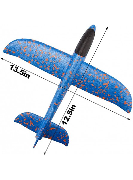 BeYumi 2pcs Flugzeug Manuelle Werfen Spaß Herausforderung Outdoor Sport Spielzeug Modellschaum Flugzeug Blau & Orange Flugzeug - B07CZX5QDN