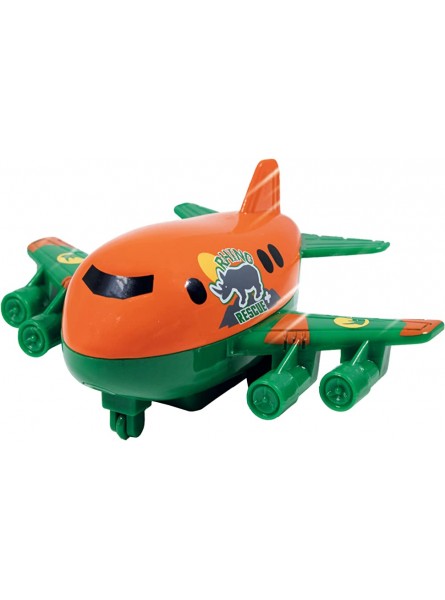 Deluxebase Patrouillen- und Rettungsflugzeug – Nashorn Interaktives Kinder-Aufziehmodell Tierrettungsflugzeug-Spielzeug - B09WRTN52Z