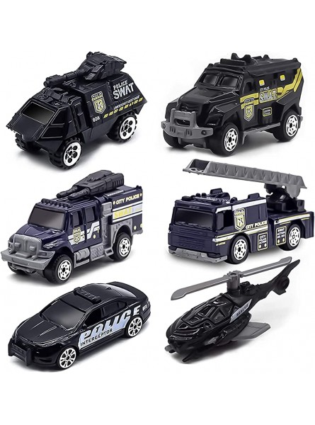 Diecast Cars Polizeispielzeug für 3 4 5 6 7 Jahre alte Jungen Mädchen – 6 Pack Legierung Polizeifahrzeuge Spielzeug Set enthalten Autos & Hubschrauber für Kinder Kleinkinder Jungen Mädchen - B09N1DPRHJ