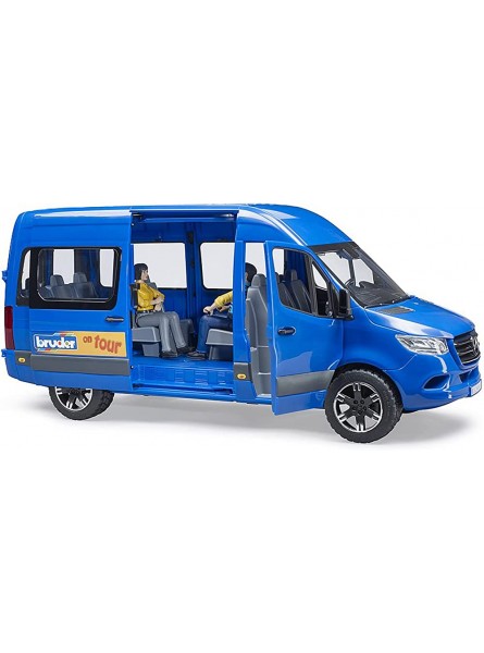 Bruder 02670 MB Sprinter Transfer mit Fahrer & Fahrgast 1:16 Fahrzeug Bus Transporter Spielzeug-Figur bworld - B08WX4WYS1