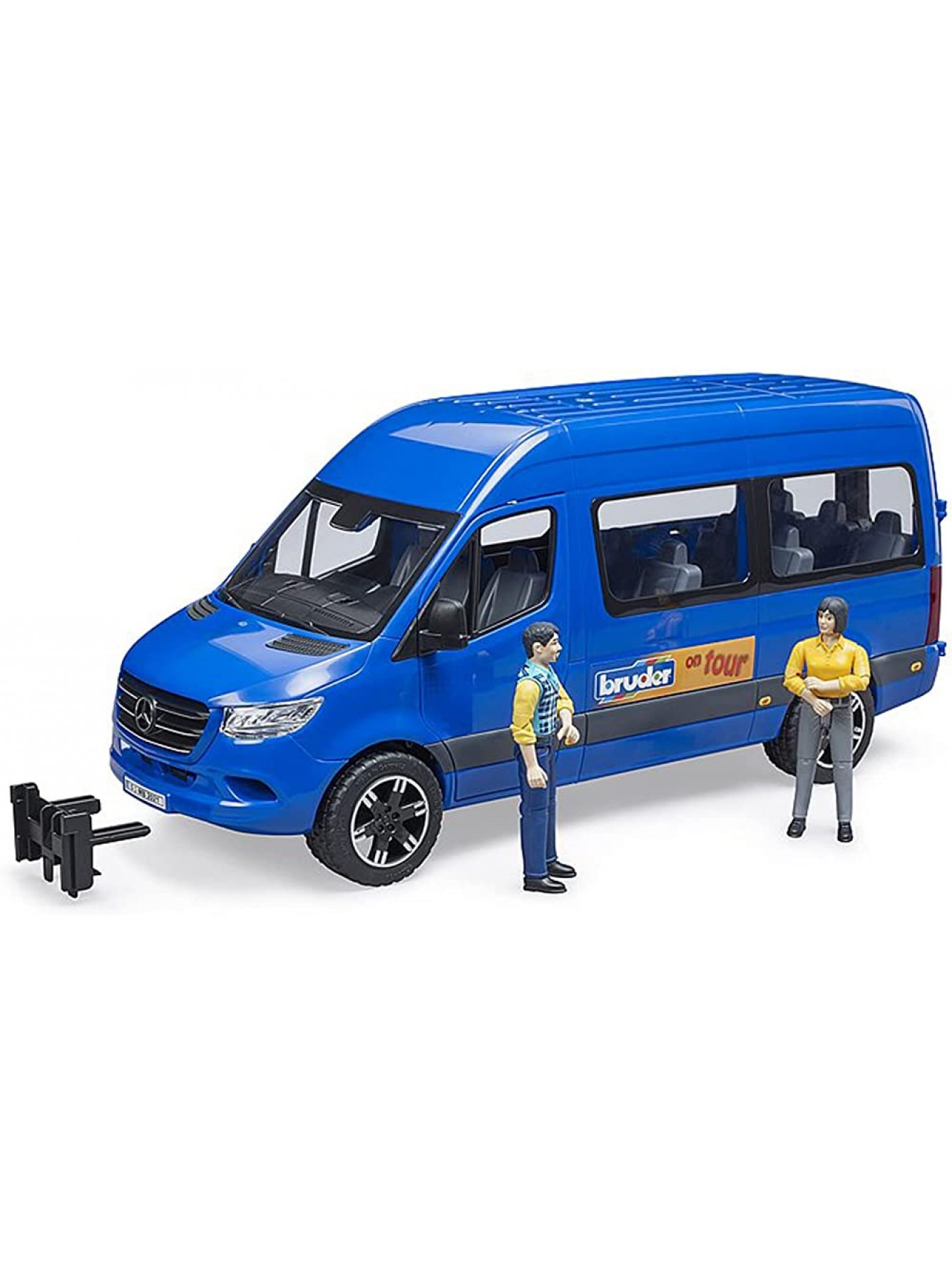 Bruder 02670 MB Sprinter Transfer mit Fahrer & Fahrgast 1:16 Fahrzeug Bus Transporter Spielzeug-Figur bworld - B08WX4WYS1